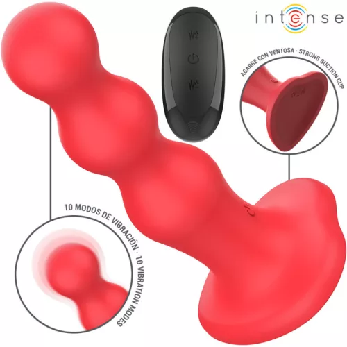 INTENSE - CODY vibrátor, szívókorongos, távirányítóval