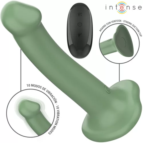 INTENSE Becca – távirányítós vibrátor 10 rezgésmóddal, zöld