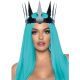 LEG AVENUE – műbőr fekete Maleficent korona szegecsekkel