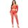 LEG AVENUE - vörös crop top és harisnya egy méretben