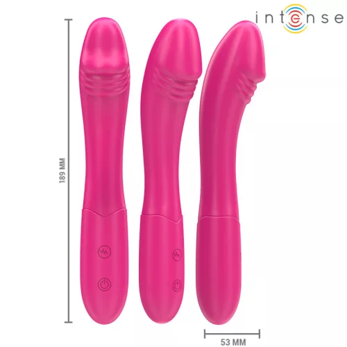 INTENSE Belinda – rugalmas vibrátor 10 rezgéssel, 19 cm rózsaszín