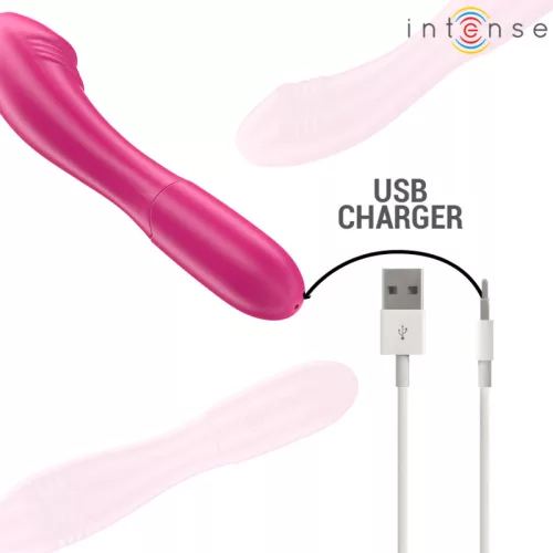 INTENSE Belinda – rugalmas vibrátor 10 rezgéssel, 19 cm rózsaszín