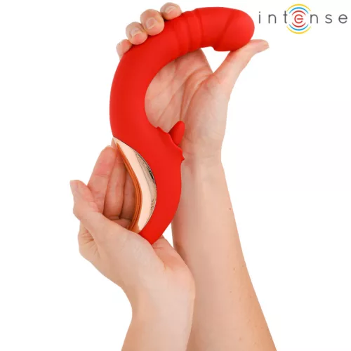 INTENSE Paulina – U-alakú vibrátor és izgató pirosban