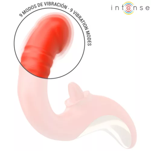 INTENSE Paulina – U-alakú vibrátor és izgató pirosban