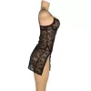 SUBBLIME – állítható pántos csipkebaby doll fekete S/M