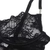 SUBBLIME – állítható pántos csipkebaby doll fekete S/M