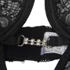 SUBBLIME – állítható pántos csipkebaby doll fekete S/M