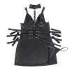 SUBBLIME – fekete bőr bondage test játék L/XL
