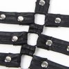 SUBBLIME – fekete bőr bondage test játék L/XL