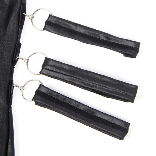 SUBBLIME – fekete bőr bondage test játék L/XL