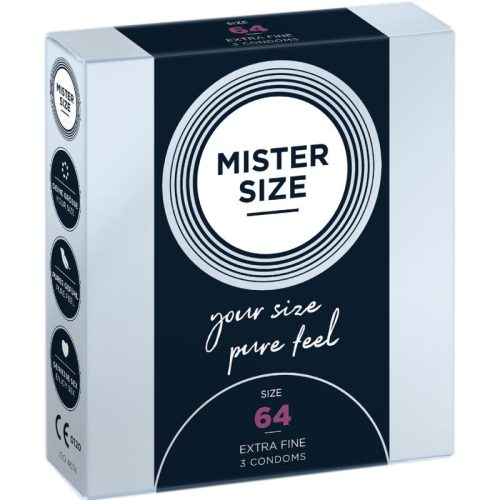 MISTER SIZE - XXL méretű prémium óvszer (64 mm, 3 db)