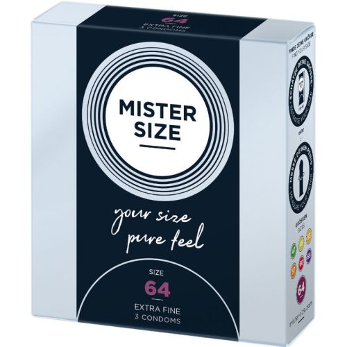 MISTER SIZE - XXL méretű prémium óvszer (64 mm, 3 db)
