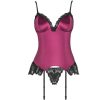 LIVCO CORSETTI FASHION - elegáns burgundi fűző és tanga L/XL