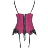 LIVCO CORSETTI FASHION - elegáns burgundi fűző és tanga L/XL