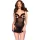 CHILIROSE - elegáns fekete babydoll L/XL méretben