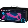 PRETTY LOVE - távirányítós dupla strap-on vibrátor lila