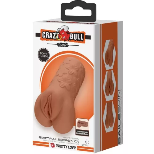 Crazy Bull Scarlet maszturbátor - vagina- és anális nyílással, virágmintás kialakítással