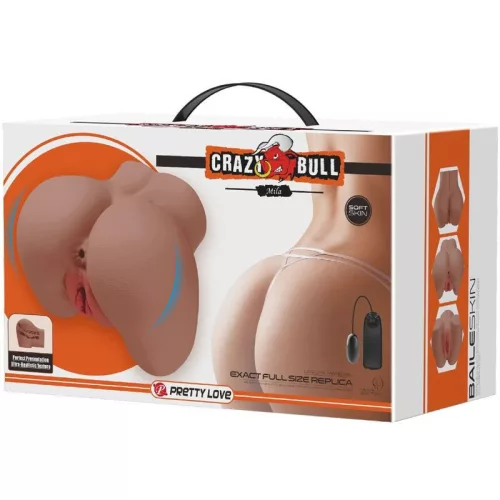 Crazy Bull Mila vibráló maszturbátor - vagina- és anális nyílással, távirányítóval