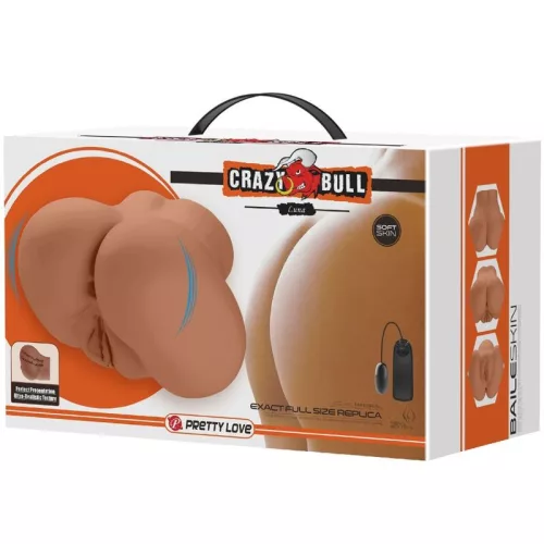 Crazy Bull Luna vibráló maszturbátor - vagina- és anális nyílással, távirányítóval