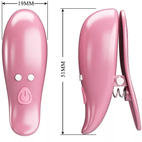 PRETTY LOVE Cailey – távirányítós vibráló mellbimbó csipesz