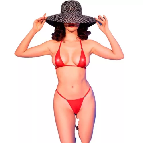 CHILIROSE - Érzéki mikro bikini piros S/M méretben