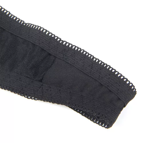 SUBBLIME – állítható fekete masnis melltartó + alsó szett L/XL
