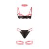 SUBBLIME - fénylő pink melltartó és bugyi szett L/XL