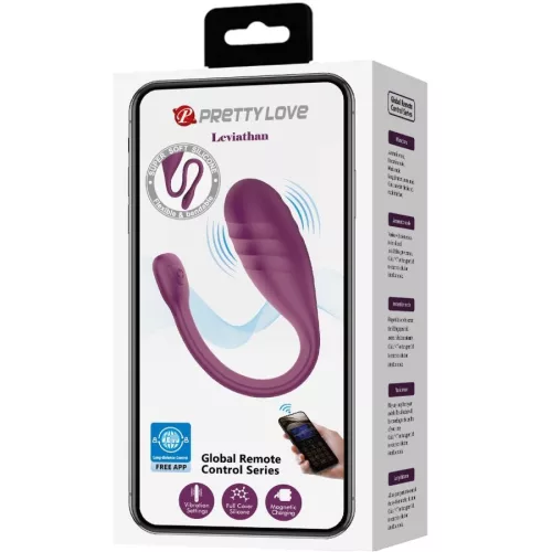 PRETTY LOVE - távirányítós vibrátor, lila színben