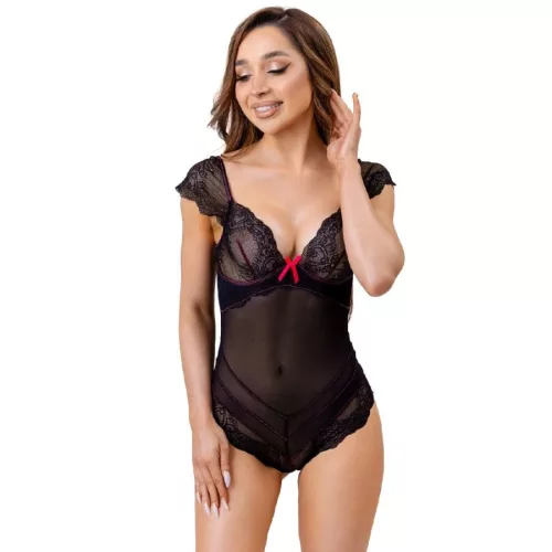 LIVCO CORSETTI FASHION - Evelyn LC 20243 csipkés áttetsző body