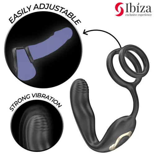 IBIZA – forgó análplug távirányítóval és vibráló gyűrűkkel