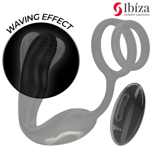 IBIZA – forgó análplug távirányítóval és vibráló gyűrűkkel