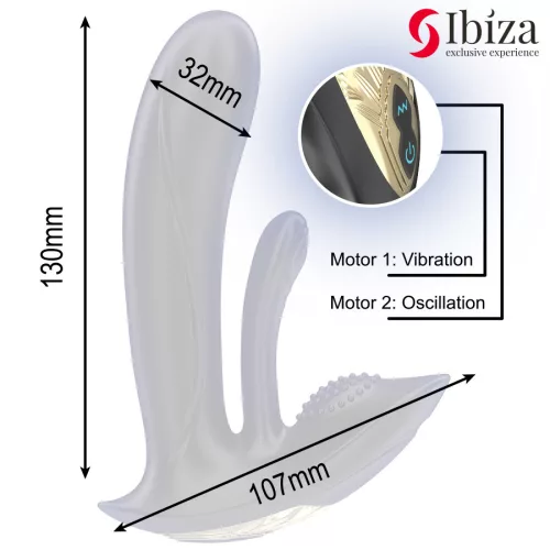 Ibiza – viselhető vibrátor G-pont és csiklóizgatással, távirányítóval
