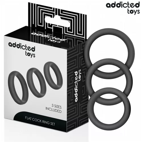 ADDICTED TOYS - prémium lapos szilikon gyűrűk szettje