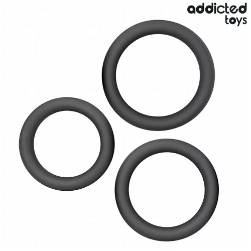 ADDICTED TOYS - prémium lapos szilikon gyűrűk szettje