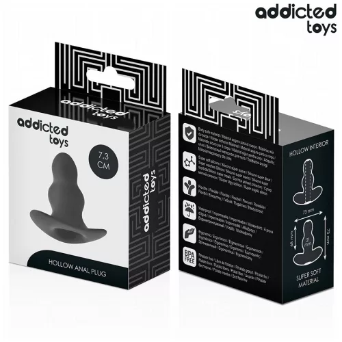 ADDICTED TOYS – üreges szilikon anális dugó, S méret (7,3 cm)