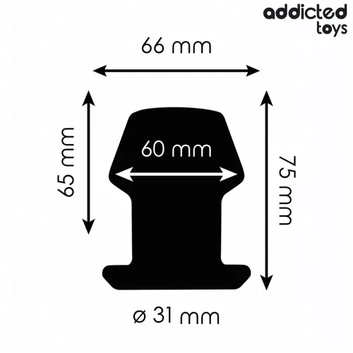 ADDICTED TOYS – extrém üreges análplug szilikonban, S méret
