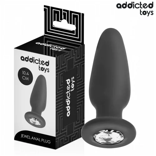 ADDICTED TOYS – ékszeres szilikon végbélgolyó, M-es 10,4 cm