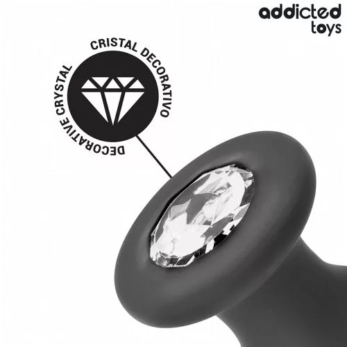 ADDICTED TOYS – ékszeres szilikon végbélgolyó, M-es 10,4 cm