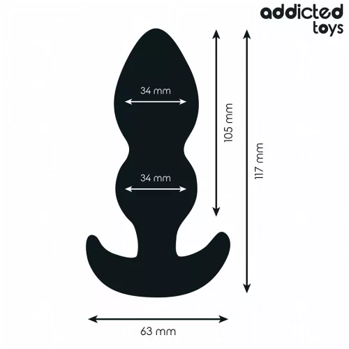 ADDICTED TOYS – prémium szilikon análplug, L méret (11,7 cm)
