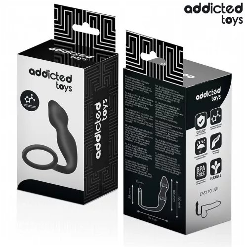 ADDICTED TOYS – szilikon anális dugó gyűrűvel, 2. modell