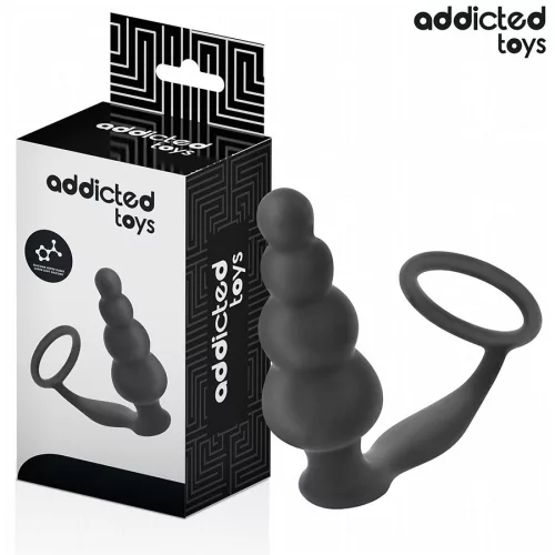 ADDICTED TOYS – szilikon anális plug gyűrűvel, Modell 5