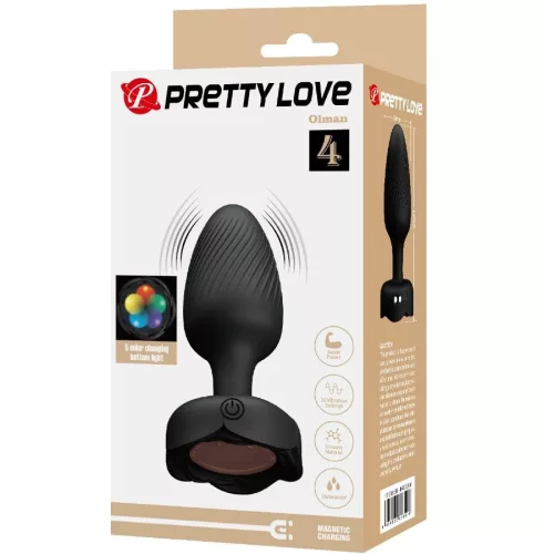 Pretty Love Olman análdugó - fekete, 8,8cm