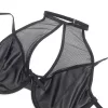 SUBBLIME – bőr melltartó és szoknya szett fekete L/XL