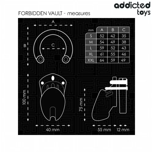 ADDICTED TOYS LOCKED – izgató péniszketrec 10 cm