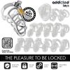 ADDICTED TOYS LOCKED – ezüst fém pénisz ketrec M méret