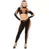 LEG AVENUE – Cut-out stílusú fekete crop top és leggings