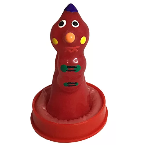 Condomerie giliszta kézzel festett díszóvszer