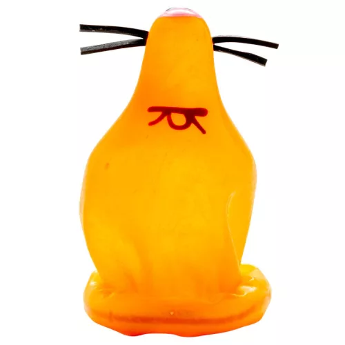 Condomerie ragasztott róka kézzel festett díszóvszer