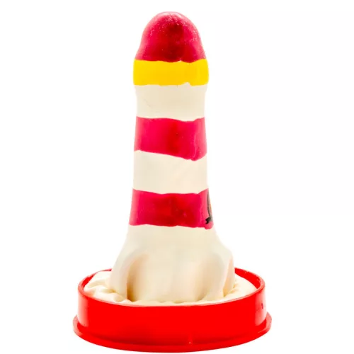 Condomerie világítótorony kézzel festett díszóvszer