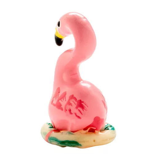 Condomerie rózsaszín flamingó kézzel festett díszóvszer